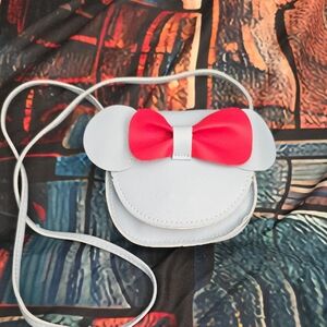 Kids Mouse Ears Blue Bag with Red Bow 5x5